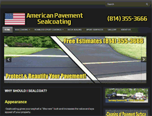 Tablet Screenshot of americanpavementsealcoating.com